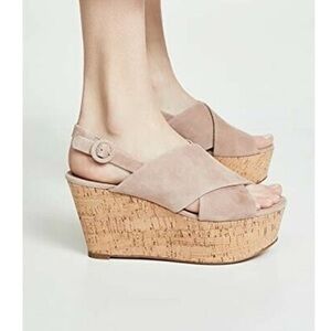 Diane von furstenberg dvf Juno cork wedge platform sandals
